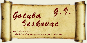 Goluba Veškovac vizit kartica